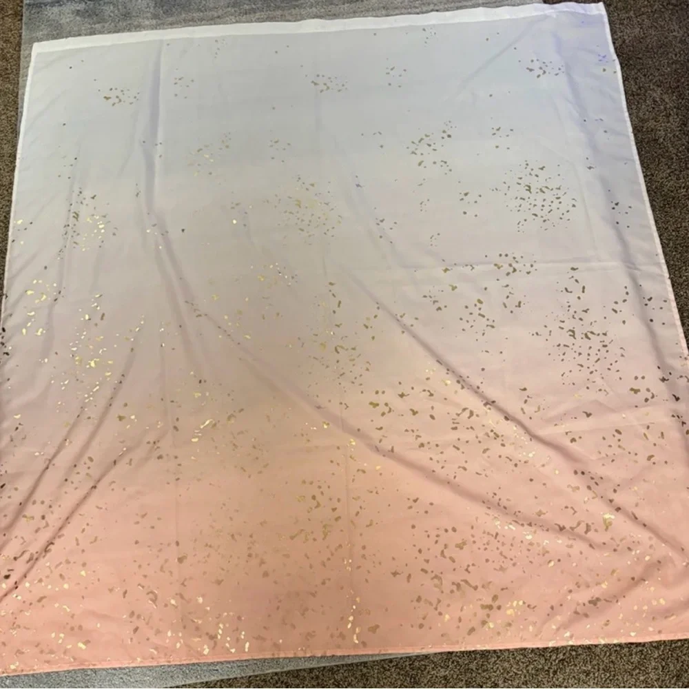 Barely Used Pink and Gold Shower Curtain Item PHK7061